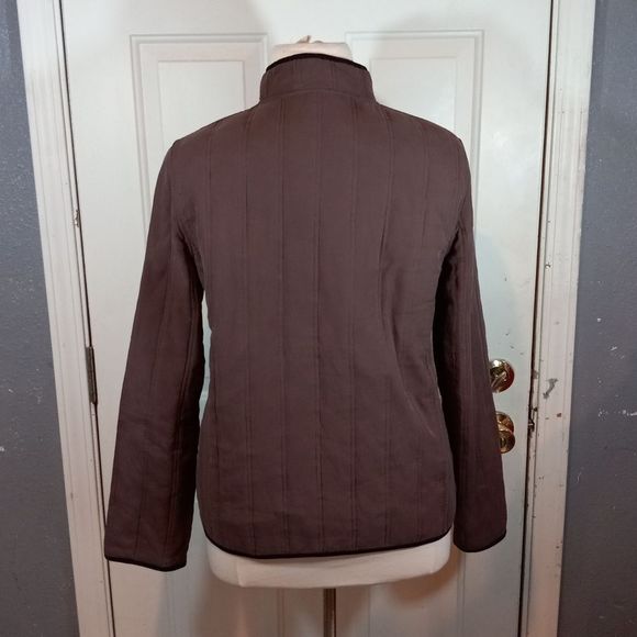 Vintage LUTAR Tan Black Lined Silk Coat - Picture 4 of 15